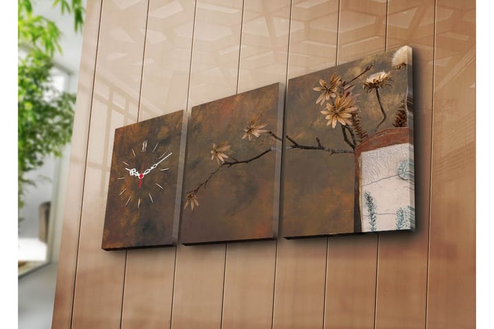 Koristeellinen Canvas Seinäkello (3 kpl) - Sisustustuotteet - Seinäkoristeet - Kellot
