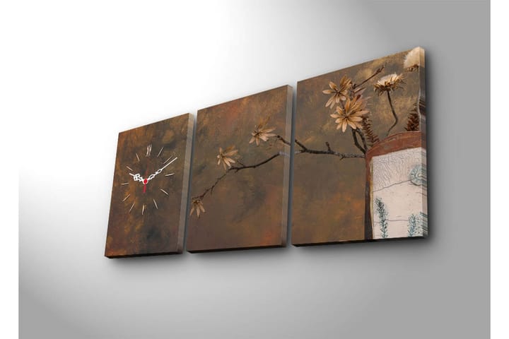 Koristeellinen Canvas Seinäkello (3 kpl) - Sisustustuotteet - Seinäkoristeet - Kellot