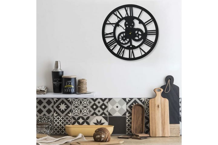 Wall Clock Black 30 cm Acrylic - Musta - Sisustustuotteet - Seinäkoristeet - Kellot