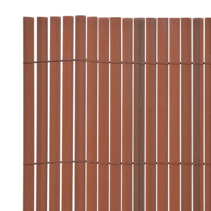 Kaksipuolinen puutarha-aita PVC 90x500 cm ruskea - Ruskea - Sisustustuotteet - Seinäkoristeet - Sisustusmuovi & laattakoriste - Ikkunakalvot