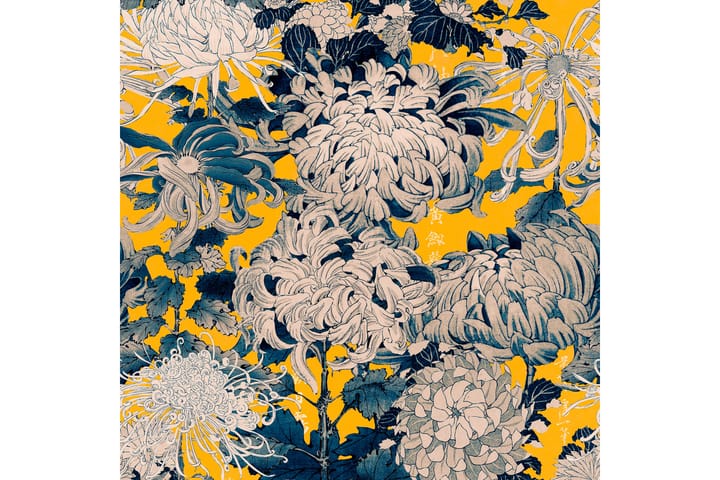 Paneelitapetti Chrysanthemums 1.56X3 m Keltainen - Mindthegap - Sisustustuotteet - Seinäkoristeet - Tapetit - Kuviolliset tapetit