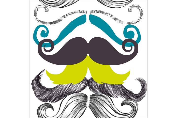 Paneelitapetti Different Moustaches 1.56X3 m - Mindthegap - Sisustustuotteet - Seinäkoristeet - Tapetit - Kuviolliset tapetit