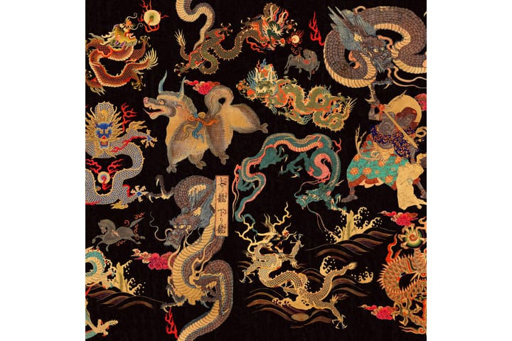 Paneelitapetti Dragons Of Tibet 1.56X3 m - Mindthegap - Sisustustuotteet - Seinäkoristeet - Tapetit - Kuviolliset tapetit