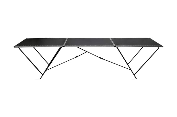 Taittuva tapetointipöytä MDF ja alumiini 300x60x78 cm - Musta - Sisustustuotteet - Seinäkoristeet - Tapetit - Tapettien lisätarvikkeet - Tapetointipöytä