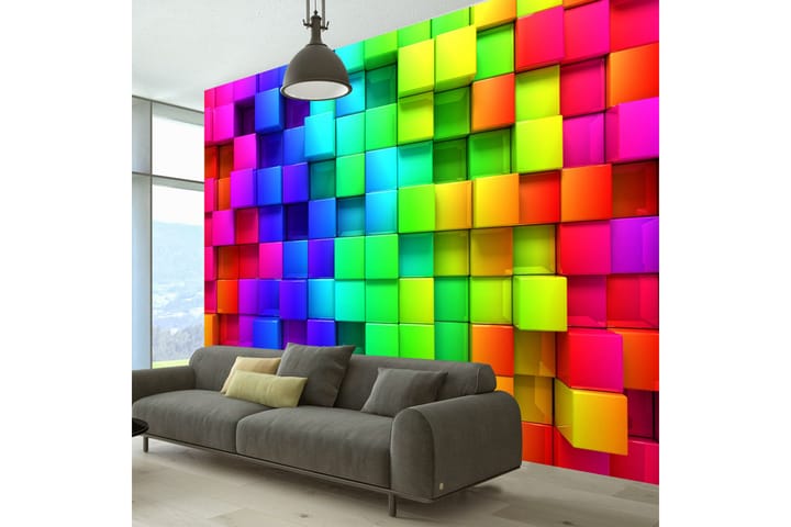 Valokuvatapetti Colourful Cubes 300x210 - Artgeist sp. z o. o. - Sisustustuotteet - Seinäkoristeet - Tapetit - Valokuvatapetit