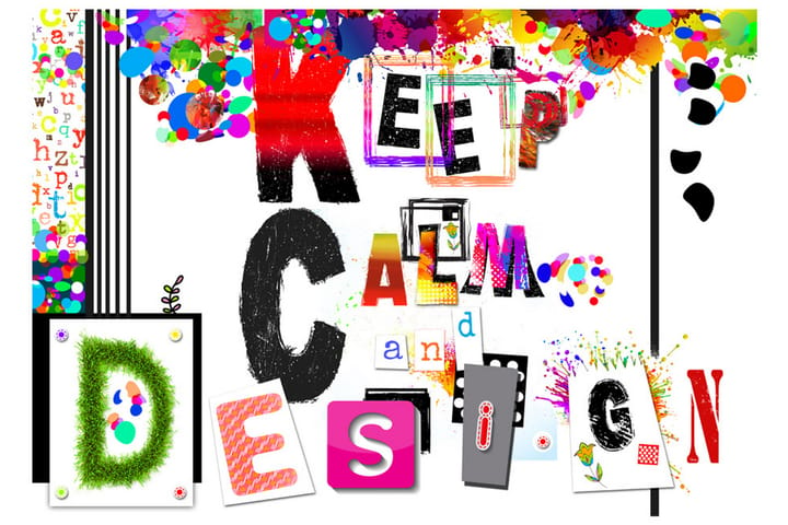 Valokuvatapetti Keep Calm And Design 300x210 - Artgeist sp. z o. o. - Sisustustuotteet - Seinäkoristeet - Tapetit - Valokuvatapetit