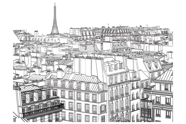 Valokuvatapetti Parisian S Sketchbook 300x231 - Artgeist sp. z o. o. - Sisustustuotteet - Seinäkoristeet - Tapetit - Valokuvatapetit