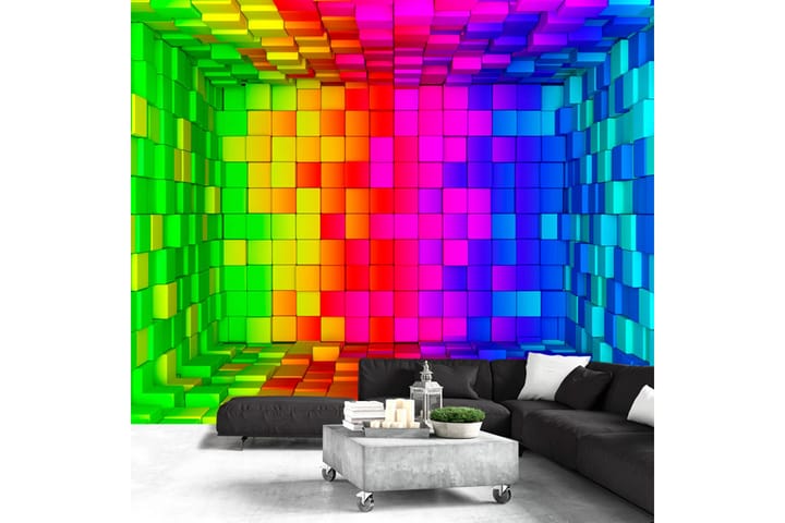 Valokuvatapetti Rainbow Cube 300x210 - Artgeist sp. z o. o. - Sisustustuotteet - Seinäkoristeet - Tapetit - Valokuvatapetit
