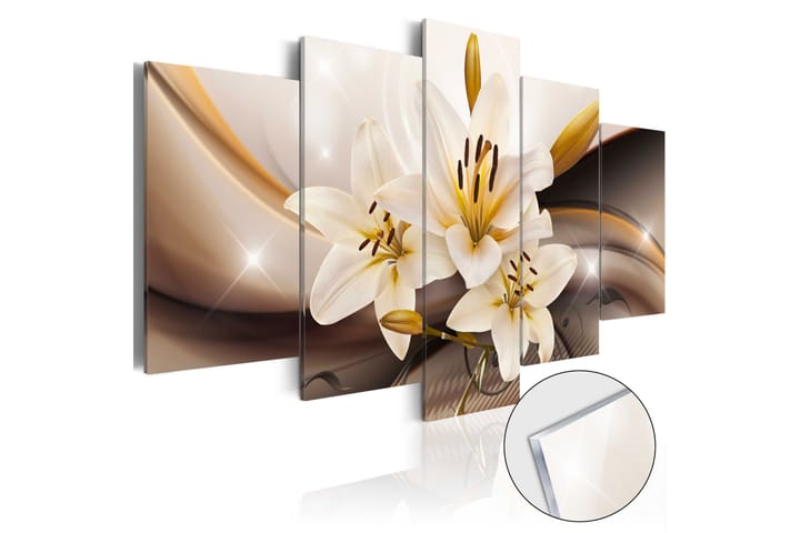 Taulu akryylillä Shiny Lily 100x50 - Saatavana usean kokoisena - Sisustustuotteet - Seinäkoristeet - Taulut & taide