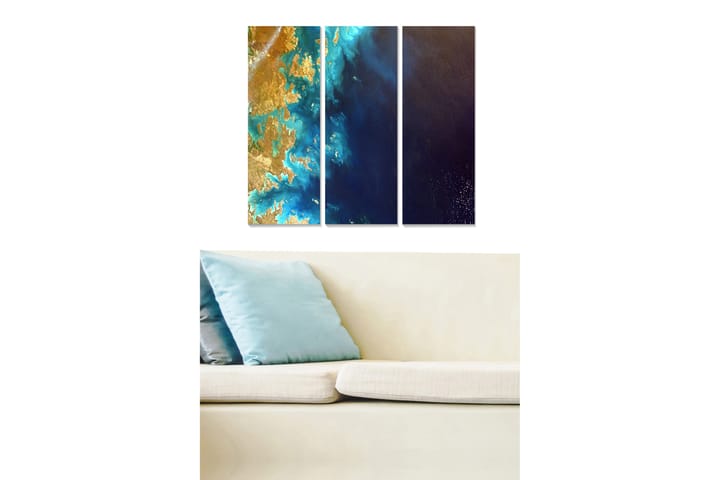 Canvastaulu Abstract 3-pak Monivärinen - 20x50 cm - Sisustustuotteet - Taulu & taide - Canvas-taulu
