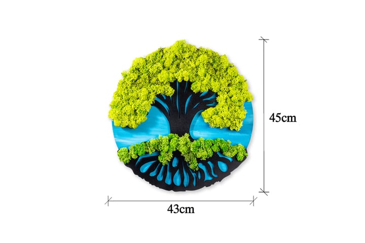 Canvastaulu Tree Of Life 2 - Sininen/Vihreä/Musta - Sisustustuotteet - Seinäkoristeet