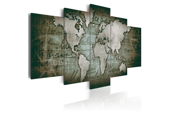 Taulu Emerald Map 100x50 - Saatavana usean kokoisena - Sisustustuotteet - Seinäkoristeet - Canvas-taulut