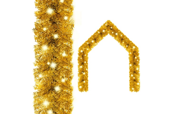 Jouluköynnös LED-valoilla 10 m kulta - Kulta - Sisustustuotteet - Sisustusesineet - Juhlakoristeet - Uudenvuoden koristeet