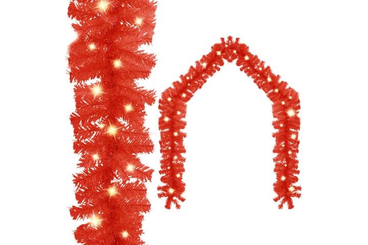 Jouluköynnös LED-valoilla 5 m punainen - Punainen - Sisustustuotteet - Sisustusesineet - Juhlakoristeet - Uudenvuoden koristeet