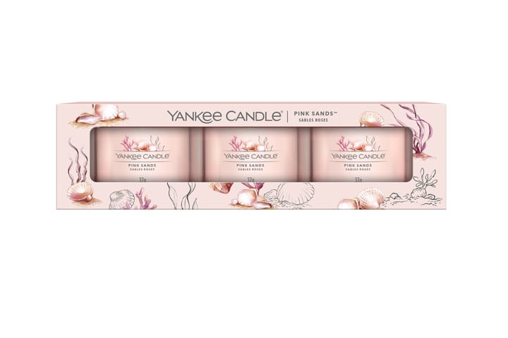 Tuoksukynttilä Filled Votive Pink Sands 3-pak - Yankee Candle - Sisustustuotteet - Kynttilä & tuoksut
