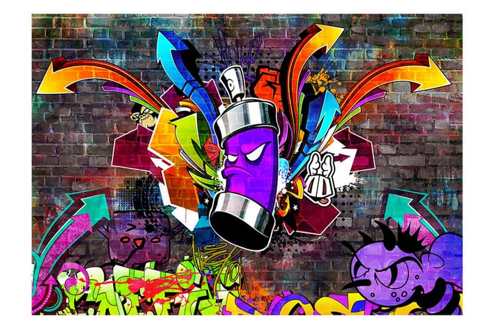 Valokuvatapetti Graffiti Colourful Attack 250x175 - Sisustustuotteet - Tapetit - Valokuvatapetit