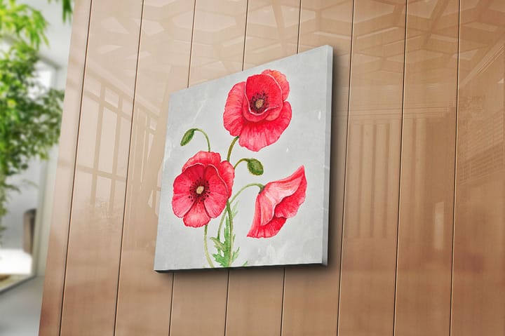 Canvastaulu Floral Monivärinen - 45x45 cm - Sisustustuotteet - Taulu & taide - Canvas-taulu