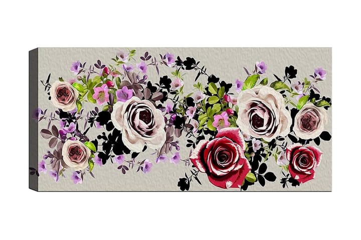 Canvastaulu YTY Floral & Botanical Monivärinen - 120x50 cm - Sisustustuotteet - Taulu & taide - Canvas-taulu