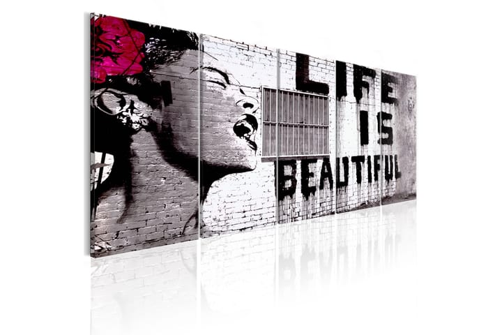 Taulu Banksy Life Is Beautiful 225x90 - Artgeist sp. z o. o. - Sisustustuotteet - Taulu & taide - Canvas-taulu