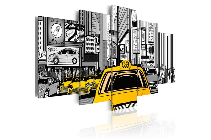 Taulu Cartoon Taxi 200x100 - Artgeist sp. z o. o. - Sisustustuotteet - Taulut & taide - Canvas-taulut
