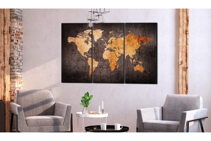 Taulu Chestnut World Map 120x80 - Artgeist sp. z o. o. - Sisustustuotteet - Taulut & taide - Canvas-taulut