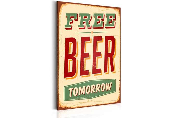 Taulu Free Beer Tomorrow 40x60 - Artgeist sp. z o. o. - Sisustustuotteet - Taulu & taide - Canvas-taulu