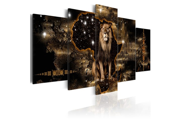 Taulu Golden Lion 200x100 - Saatavana usean kokoisena - Sisustustuotteet - Taulut & taide - Canvas-taulut
