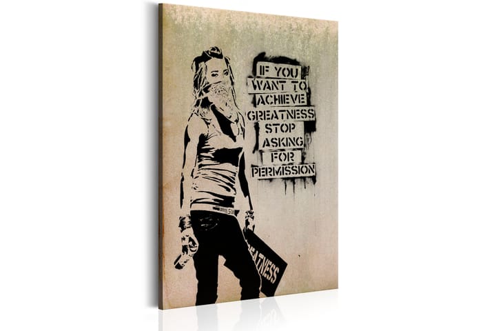 Taulu Graffiti Slogan By Banksy 60x90 - Artgeist sp. z o. o. - Sisustustuotteet - Taulu & taide - Canvas-taulu
