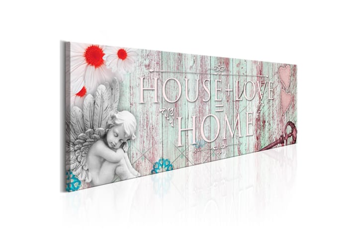 Taulu Home House + Love 150x50 - Artgeist sp. z o. o. - Sisustustuotteet - Taulu & taide - Canvas-taulu