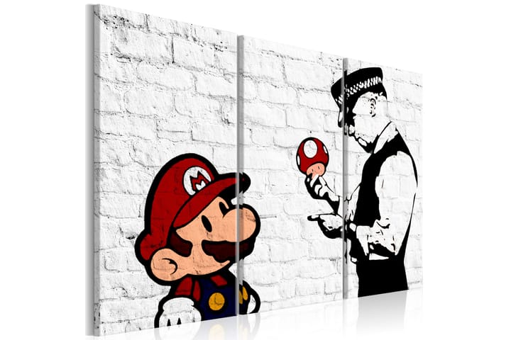 Taulu Mario Bros Banksy 90x60 - Artgeist sp. z o. o. - Sisustustuotteet - Taulu & taide - Canvas-taulu