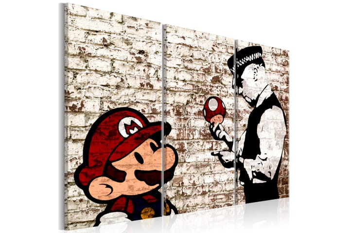 Taulu Mario Bros Torn Wall 120x80 - Artgeist sp. z o. o. - Sisustustuotteet - Taulu & taide - Canvas-taulu