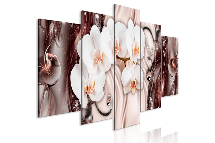 Taulu Orchid Waterfall 5 Parts Wide Pink 225x100 - Artgeist sp. z o. o. - Sisustustuotteet - Taulut & taide - Canvas-taulut