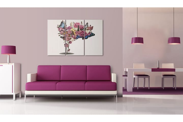 Taulu Perhosia, kukkia ja karnevaali 90x60 - Artgeist sp. z o. o. - Sisustustuotteet - Taulu & taide - Canvas-taulu