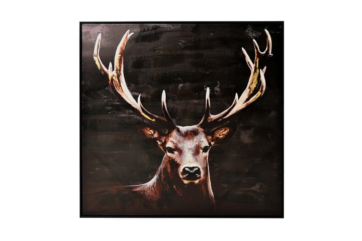 Taulu Peura - 100x100 cm ruskea/musta - Sisustustuotteet - Taulut & taide - Canvas-taulut