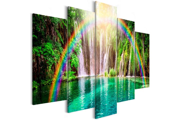 Taulu Rainbow Time 5 Parts Wide 225x100 - Sisustustuotteet - Taulut & taide - Canvas-taulut