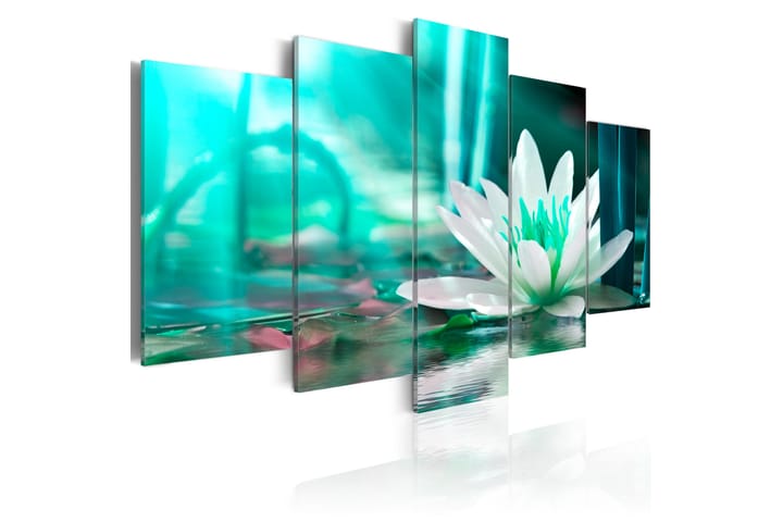 Taulu Turquoise Lotus 200x100 - Artgeist sp. z o. o. - Sisustustuotteet - Taulut & taide - Canvas-taulut
