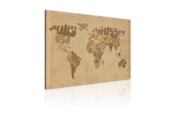 Taulu Vanha maailmankartta 120x80 - Saatavana useassa koossa - Sisustustuotteet - Taulut & taide - Canvas-taulut