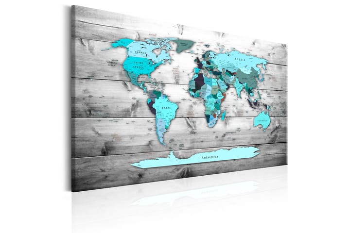 Taulu World Map: Blue World 120x80 - Artgeist sp. z o. o. - Sisustustuotteet - Taulut & taide - Canvas-taulut