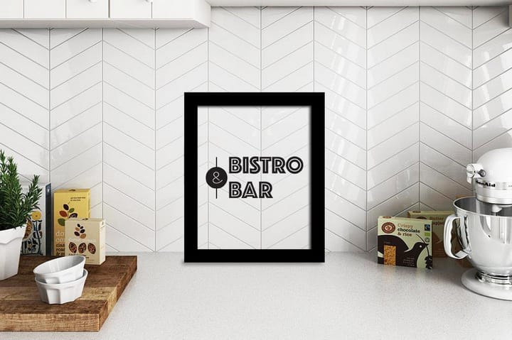 Bistro & Bar Teksti Svat/Valkoinen - 23x28 cm - Sisustustuotteet - Taulu & taide - Julisteet