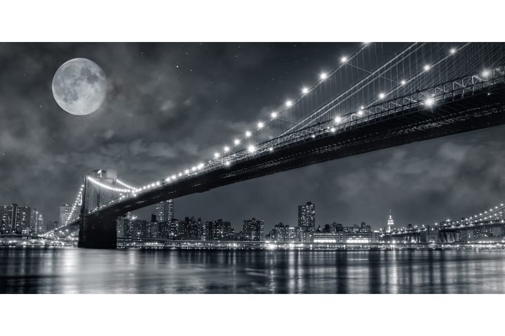 Bridge To Manhattan Kuva Musta/Harmaa - 140x70 cm - Sisustustuotteet - Taulu & taide - Juliste - Kaupunki & kartta juliste