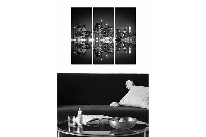 Canvastaulu City 3-pak Monivärinen - 20x50 cm - Sisustustuotteet - Taulut & taide - Canvas-taulut
