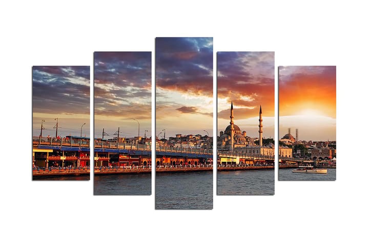 Canvastaulu City Istanbul 5-pak Monivärinen - 20x60 cm - Sisustustuotteet - Taulut & taide - Julisteet