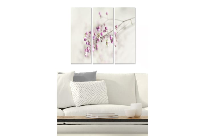 Canvastaulu Floral 3-pak Monivärinen - 20x50 cm - Sisustustuotteet - Seinäkoristeet - Kellot