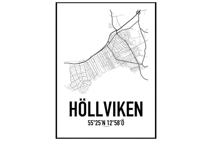 Juliste Höllviken kartta - Saatavilla useita kokoja - Sisustustuotteet - Taulut & taide - Julisteet