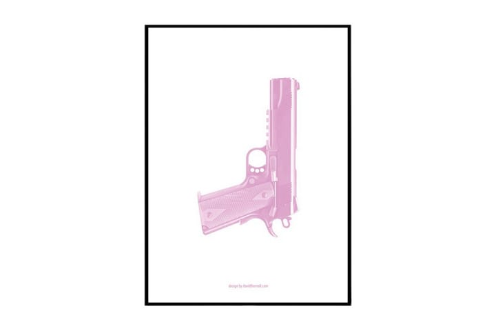 Juliste Pink gun - Saatavilla useita kokoja - Sisustustuotteet - Taulu & taide - Julisteet