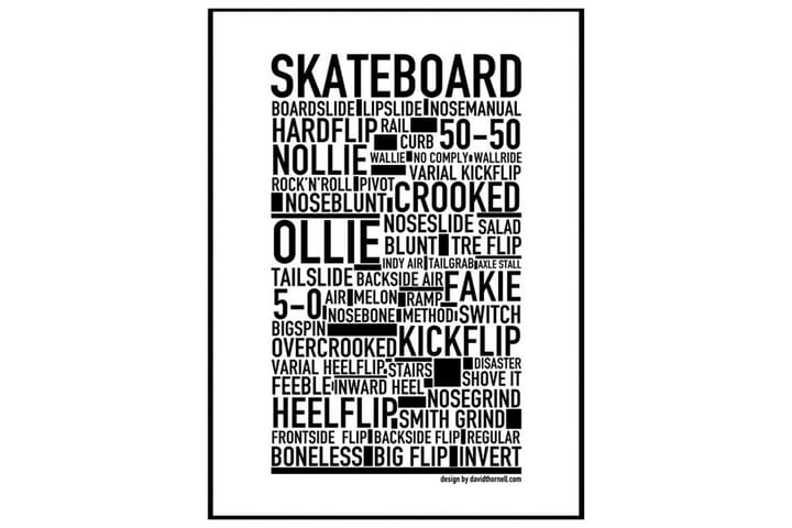 Juliste Skateboard - Saatavilla useita kokoja - Sisustustuotteet - Taulut & taide - Julisteet