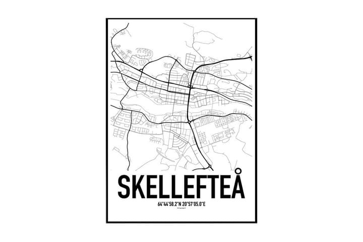 Juliste Skellefteå kartta - Saatavilla useita kokoja - Sisustustuotteet - Taulut & taide - Julisteet