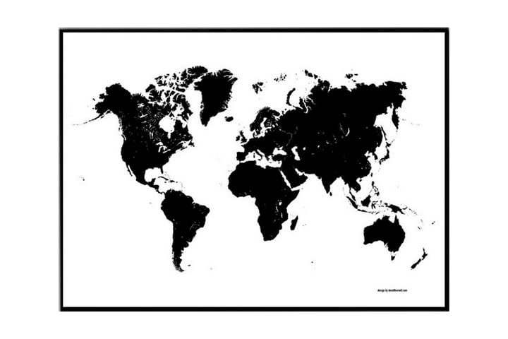 Juliste Världskartta - Saatavilla useita kokoja - Sisustustuotteet - Taulut & taide - Julisteet