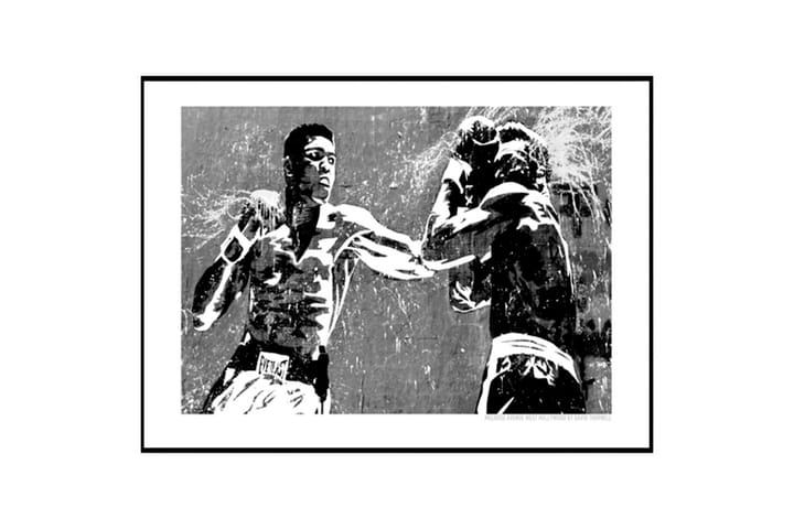 Mohammad Ali in Action B&W Kuvitius Valkoinen/Musta