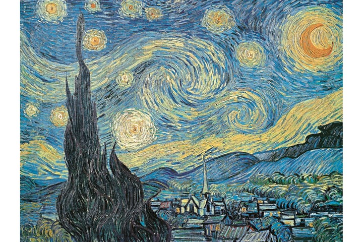Starry Night - Van Gogh Maalaus Monivärinen - 120x60 cm - Sisustustuotteet - Taulu & taide - Juliste - Taiteilijoiden julisteet